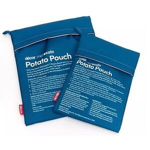 Decor Microsafe Potato Pouch Set of 2 Microwave Baked Potato Cooker Bag Blue